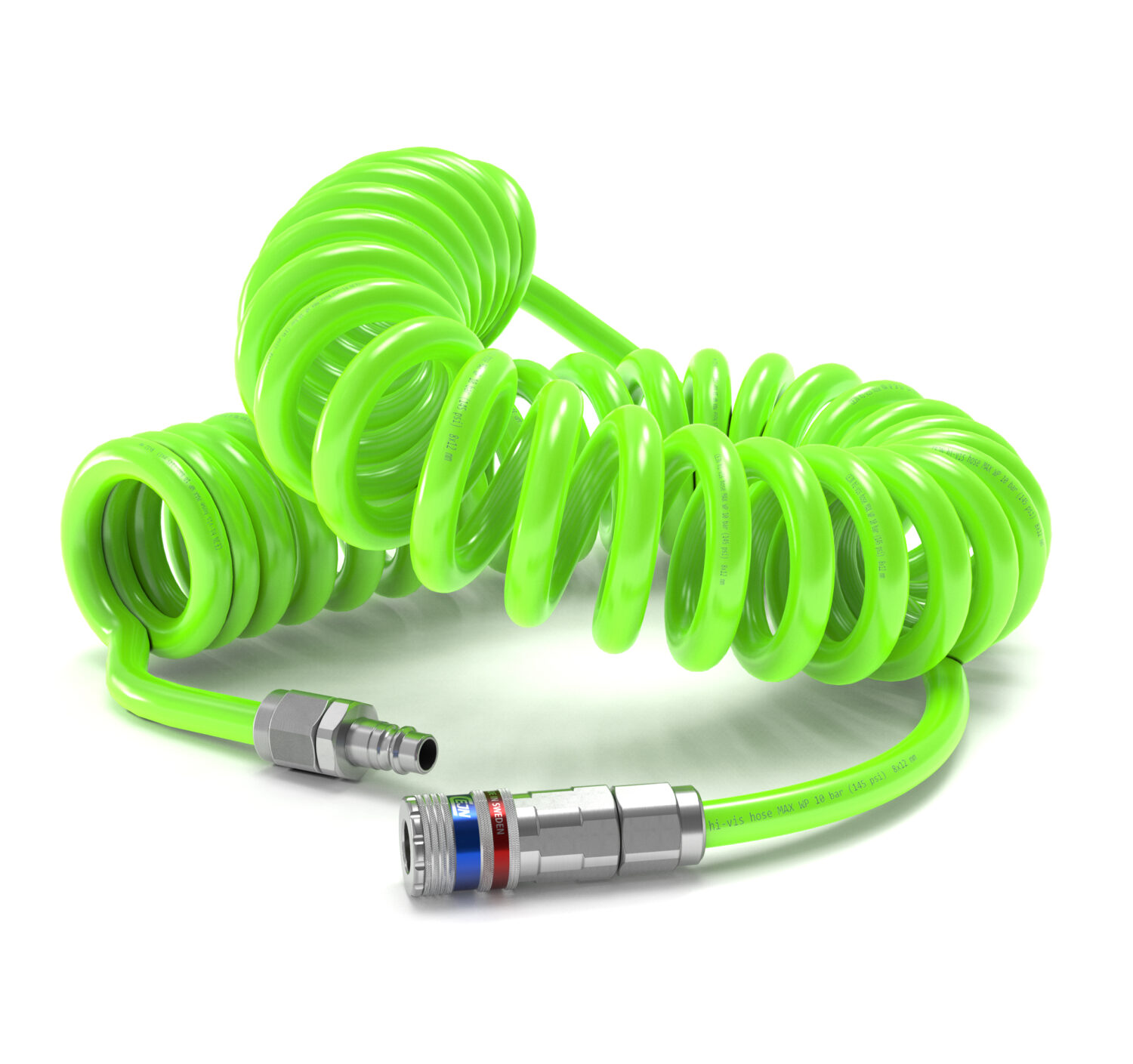 PUR-Spiralschlauchset Hi-Vis, Ø 8×12, 6m, eSafe Serie 320