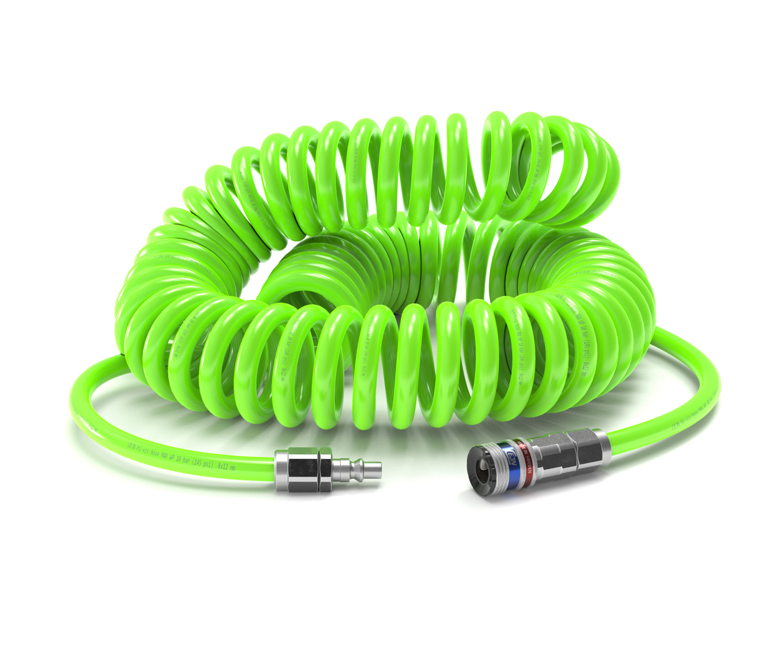 PUR-Spiralschlauchset Hi-Vis, Ø 8x12, 6m, eSafe Serie 300