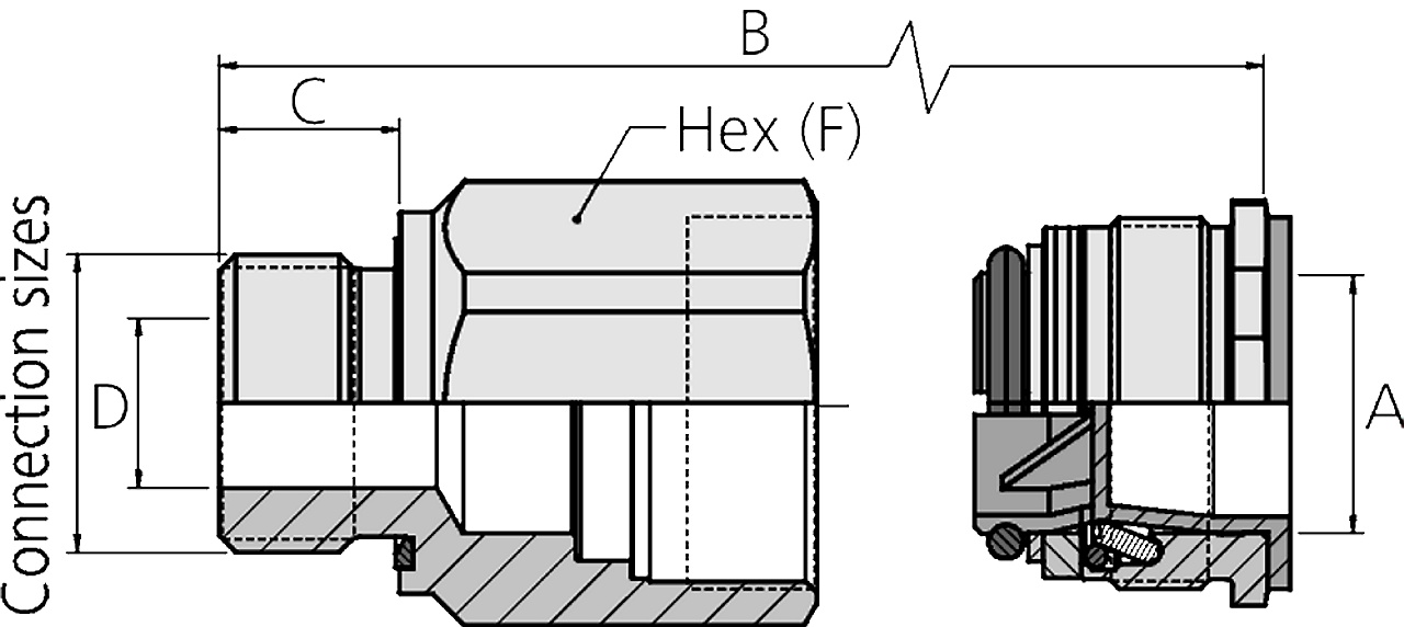 WEO Steckbuchse 1/4″, G 1/4″ AG, 350 bar – Bild 3