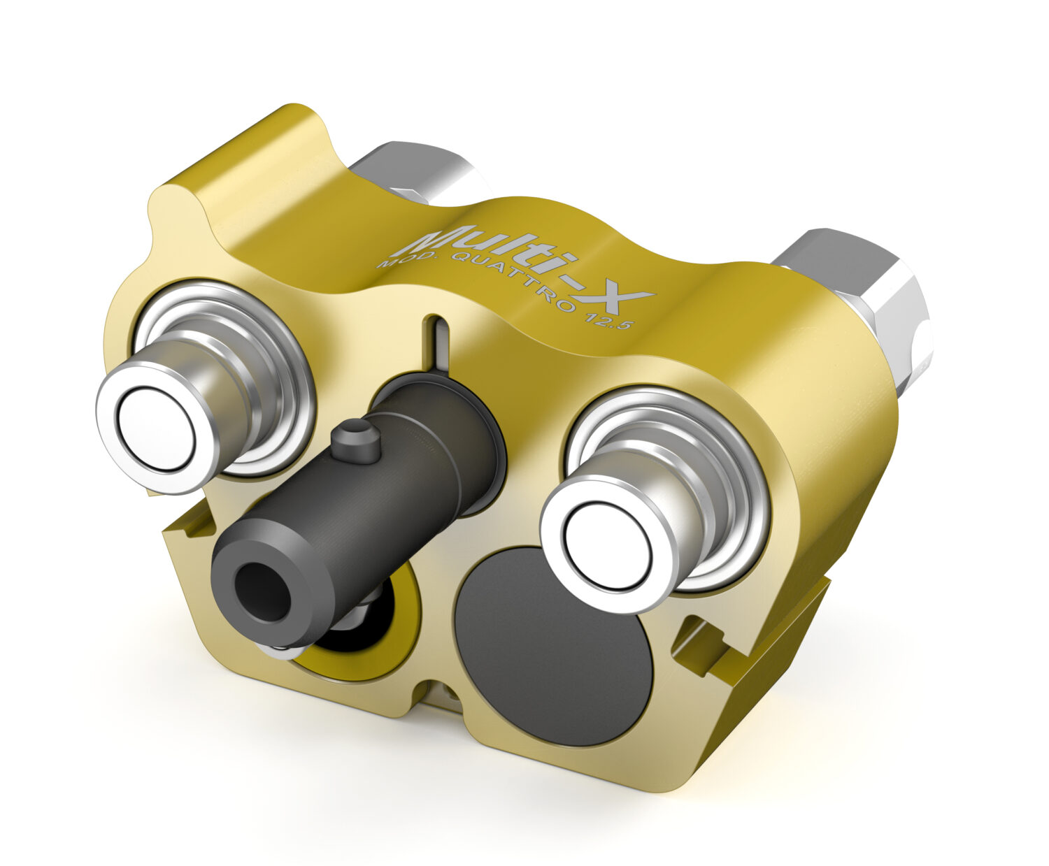 Multi-X TRIO 12.5, Nippelseite mit Schmierstoffleitung