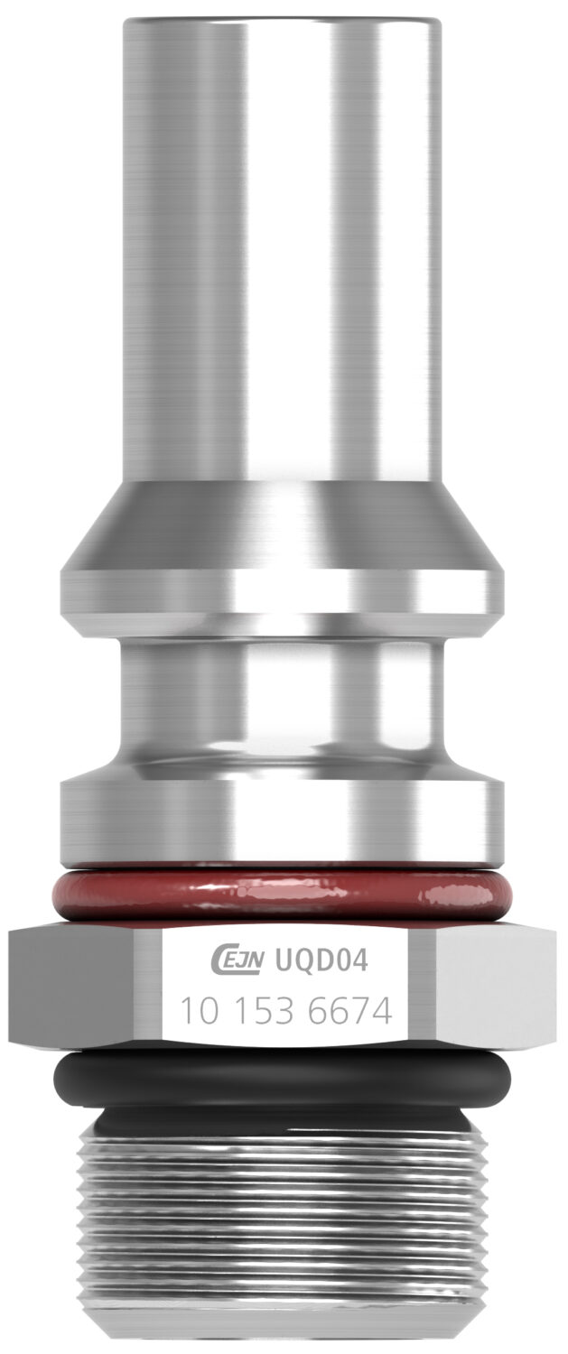 UQD 04 Nippel 9/16»-18 UNF AG (ORB-06) EPDM rot