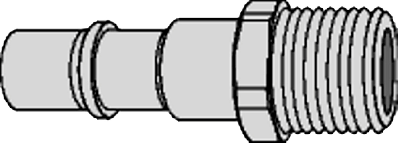 Nippel R 3/8″ AG, Stahl gehärtet