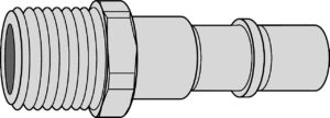 Nippel R 1/8" AG, Stahl gehärtet – Bild 2