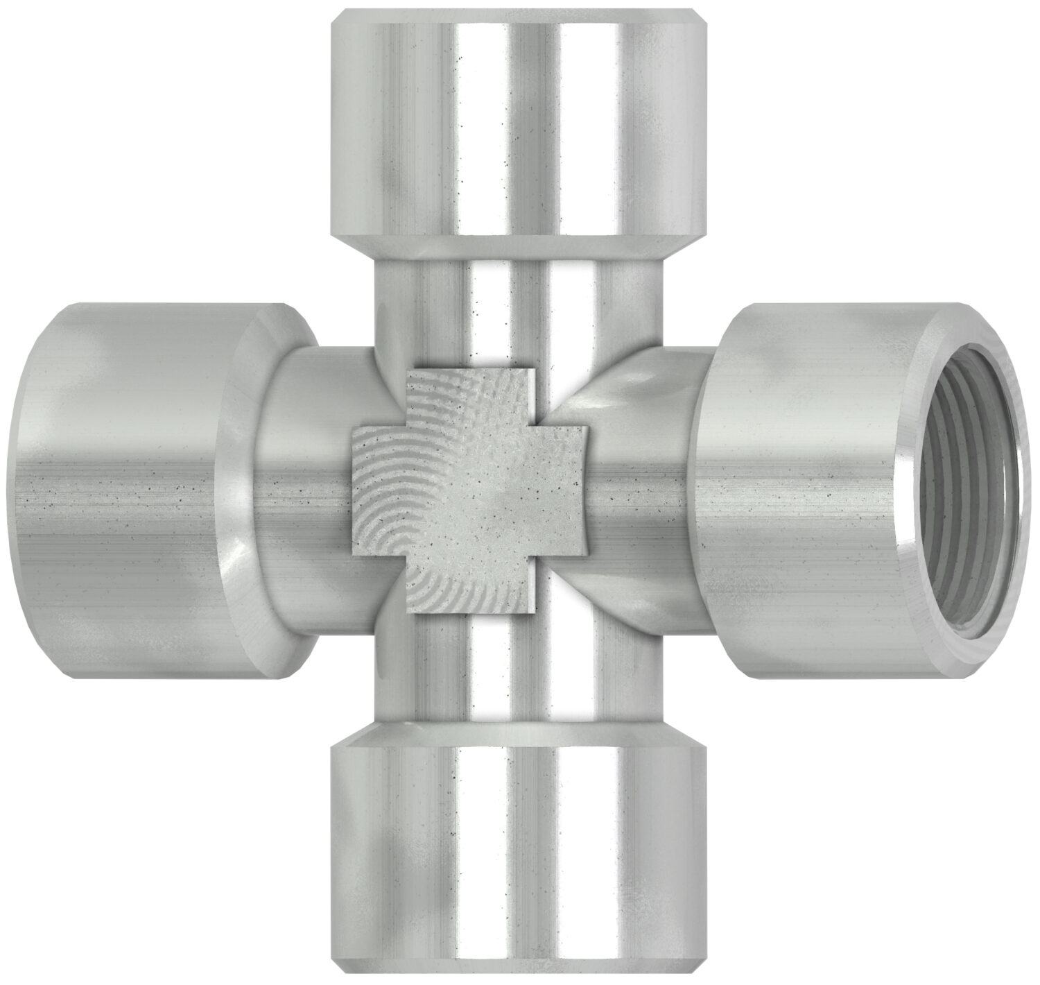 Kreuz-Stück G 1/2″ IG-IG-IG-IG