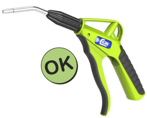 Blaspistole Hi-Vis Serie 209, 90mm Rohr offen abnehmbar, mit Regler, G 1/4'' IG – Bild 2