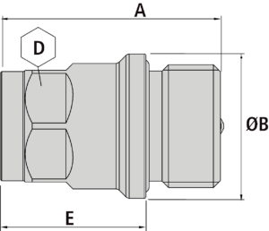 Kupplung DLC R 3/4'' AG  DN8 FVMQ – Bild 2