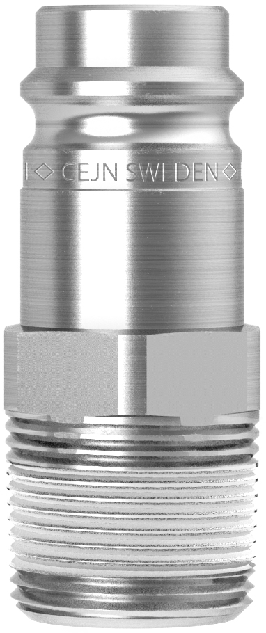 Nippel R 3/8″ AG, Stahl gehärtet