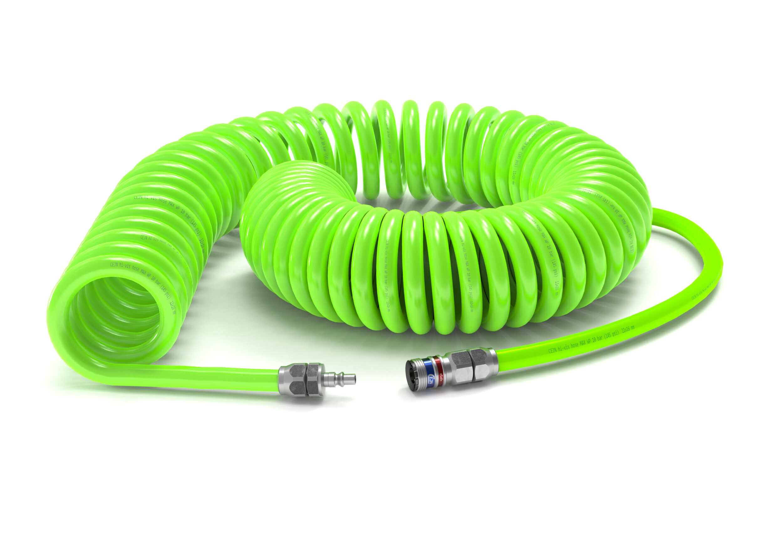 PUR-Spiralschlauchset Hi-Vis, Ø 11x16, 6m, eSafe Serie 300