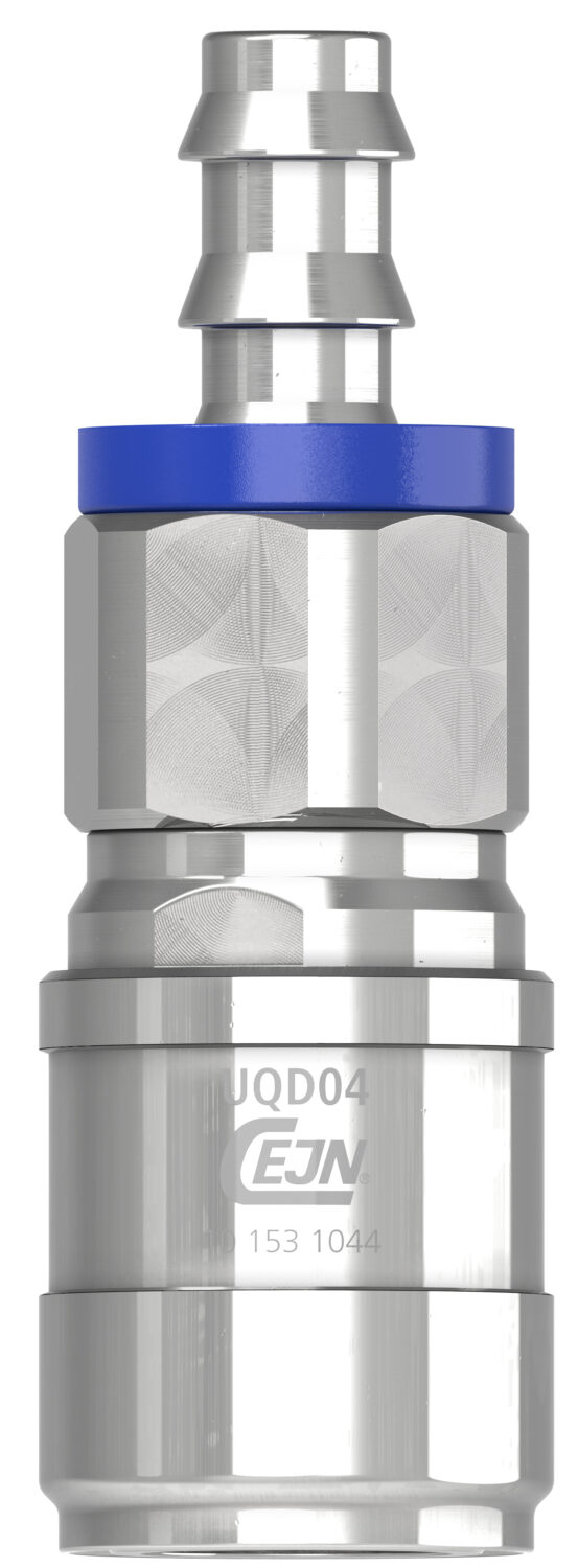 UQD 04 Kupplungen mit Druckverriegelung 3/8» Schlauchanschluss EPDM blau