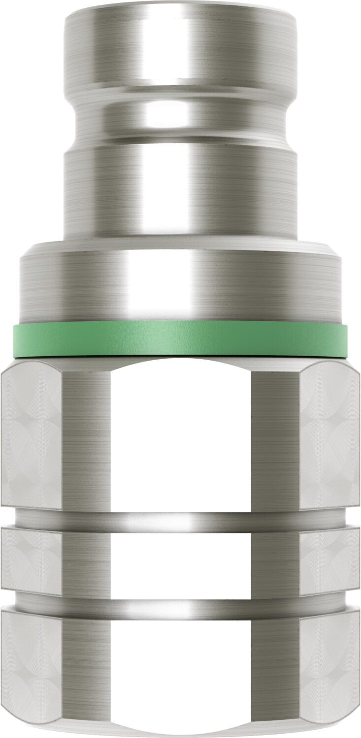 Nippel G 1/2" IG, mit Ventil, EPDM, grün
