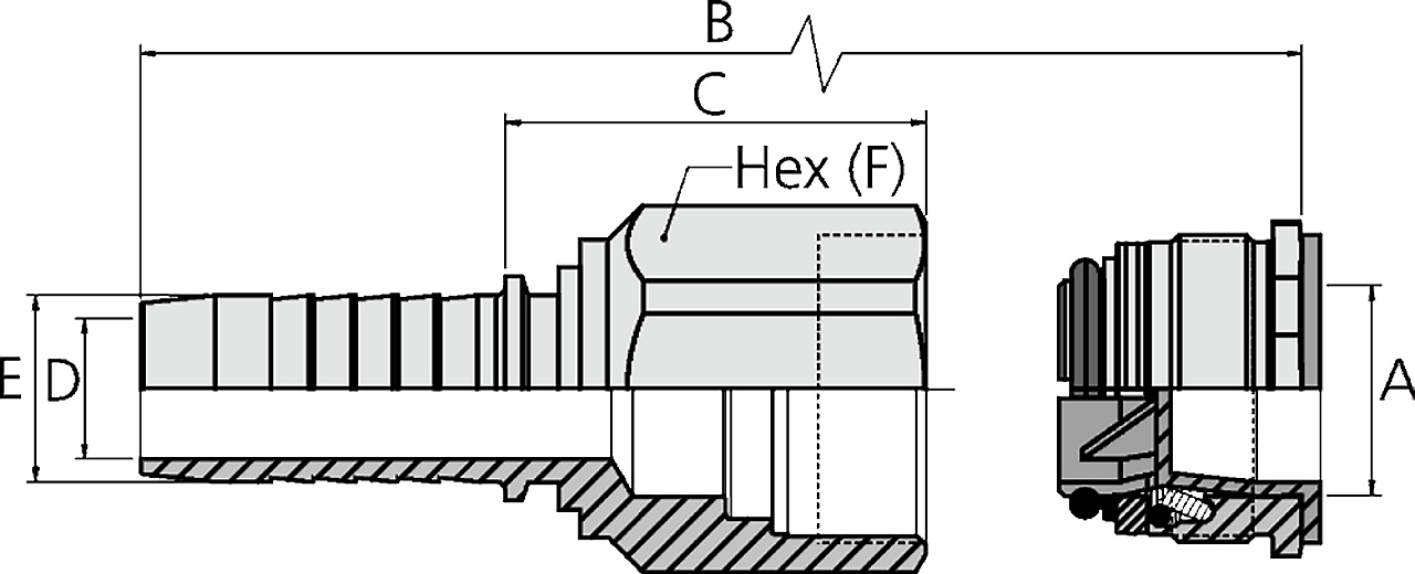 WEO Steckbuchse 1″, 1″ (26.2 mm)