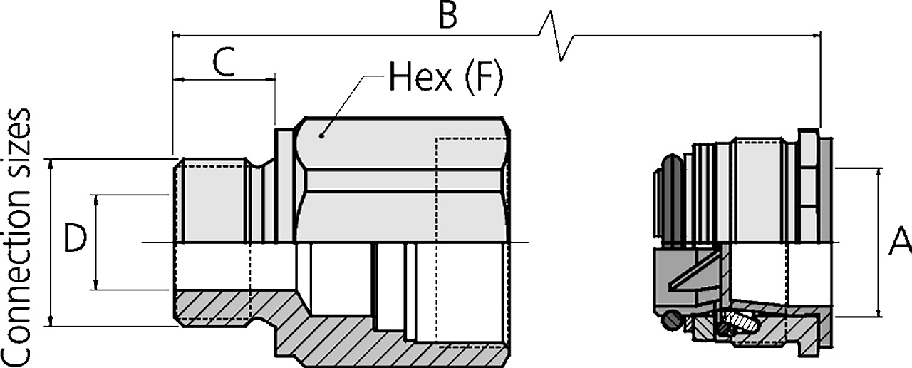 WEO Steckbuchse 1/2″, G 1/2″ AG 350 bar