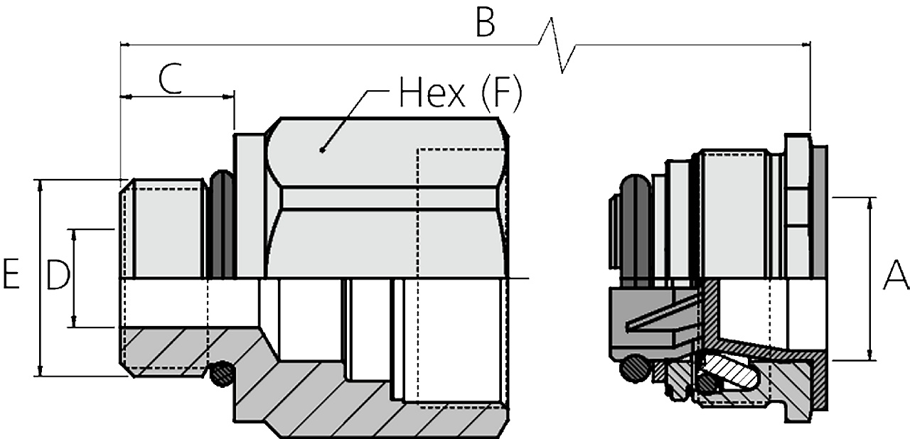 WEO Steckbuchse 1/4″, 7/16″-20 UNF