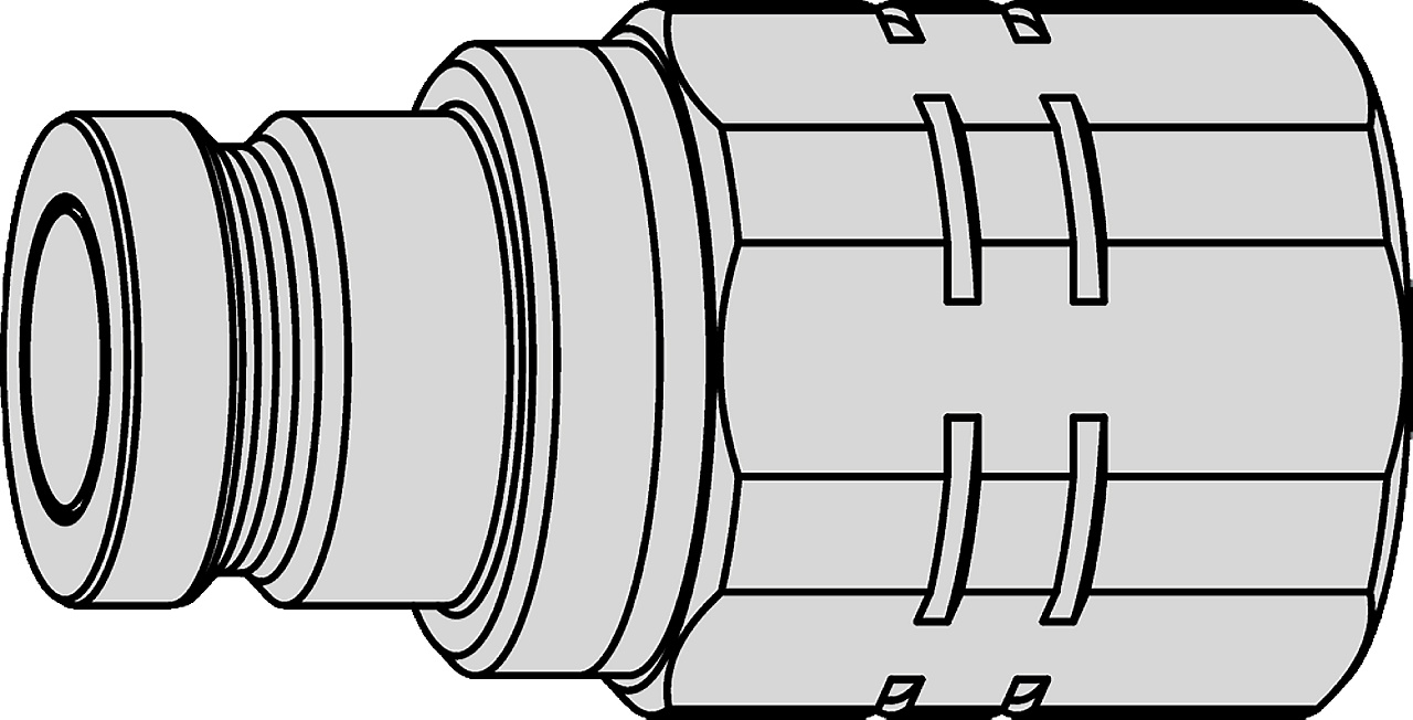 Nippel G 1″ IG, mit Ventil, FPM, grün, Edelstahl (SUVA geprüft) – Bild 4