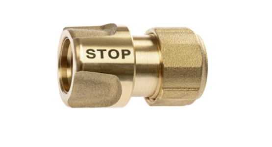 GEKA plus Schlauchstück mit Wasserstopp 1/2" - 13mm MS DVGW VP550