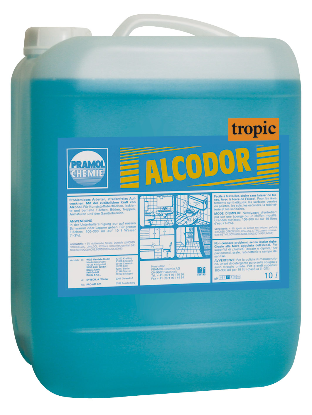 ALCODOR tropic 10 l - Alkoholreiniger Tropic Duft