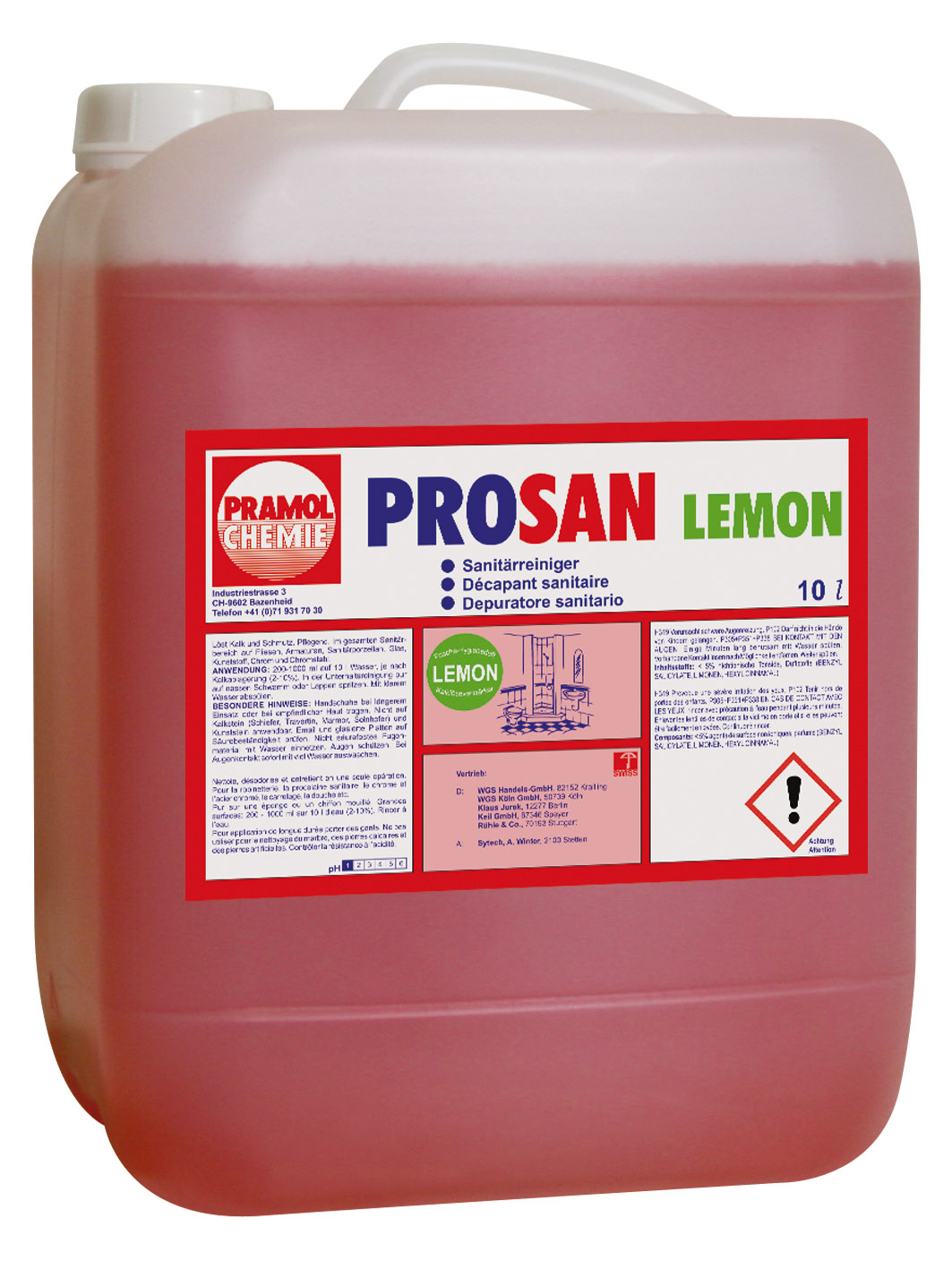 PROSAN LEMON 10 l - Sanitärreiniger gegen Kalk Lemonduft