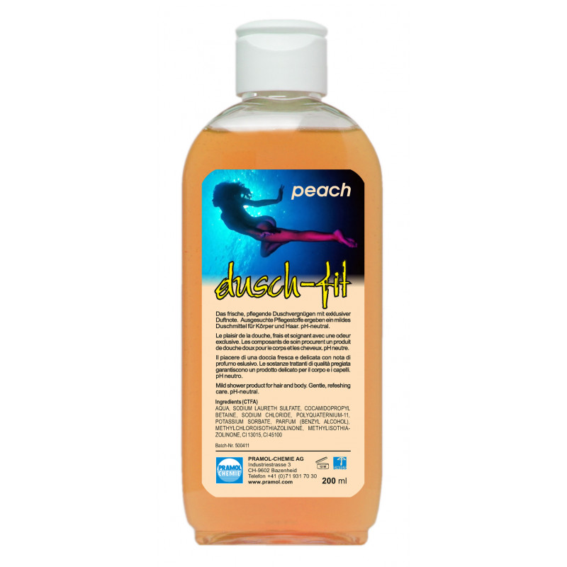 dusch-fit peach 200 ml - Duschgel für Haare und Körper