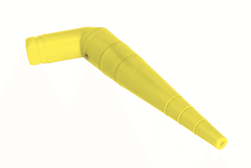 Silikonkonus-Adapter FDA Ø 40/20 mm gelb