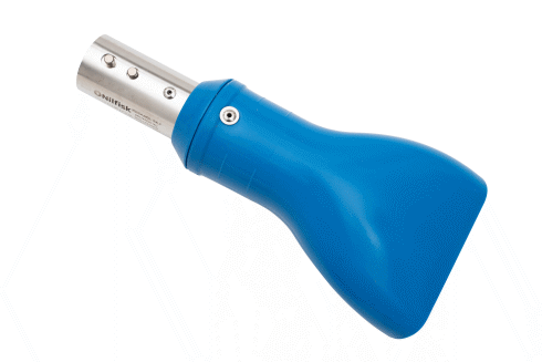 Silikondüse FDA Länge 120 mm Ø 40 mm blau ATEX II2D
