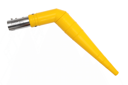 Schrägrohrdüse Silikon FDA Ø 40 mm gelb ATEX II2D