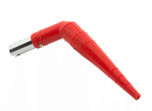 Schrägrohrdüse Silikon FDA Ø 40 mm rot ATEX II2D