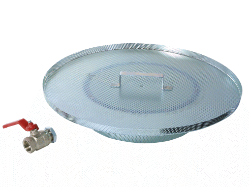 Spänesieb Ø 460 mm Stahl verzinkt mit Ablasshahn