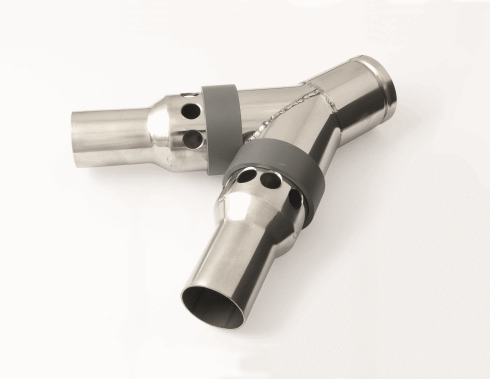 Y-Stück mit separater Regulierung Ø 50/40/40 mm verzinkt