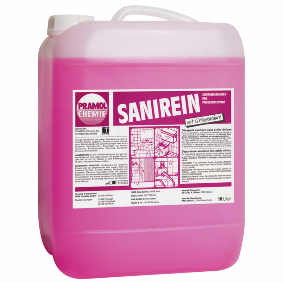 SANIREIN 10 l - Sanitärreiniger mit Zitronensäure
