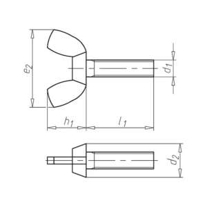 Flügelschraube M5 x 12 DIN 316 VA2 – Bild 2
