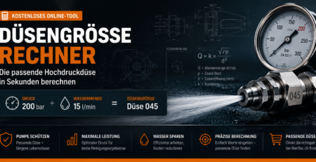 Düsengrösse Rechner für Hochdruckreiniger – die passende Düse berechnen